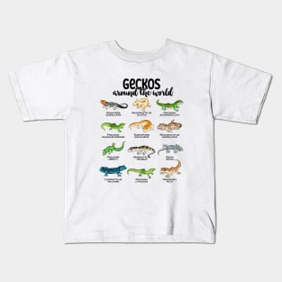 Many different geckos - geckos of the world Kids T-Shirt